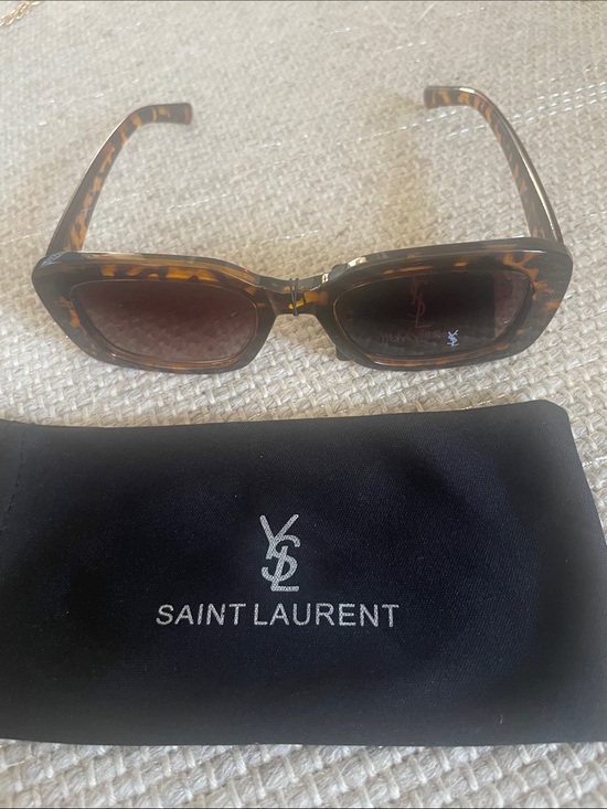 Saint Laurent Accessories - Saint Laurent Tortoiseshell Sunglasses with Dark Brown Lenses